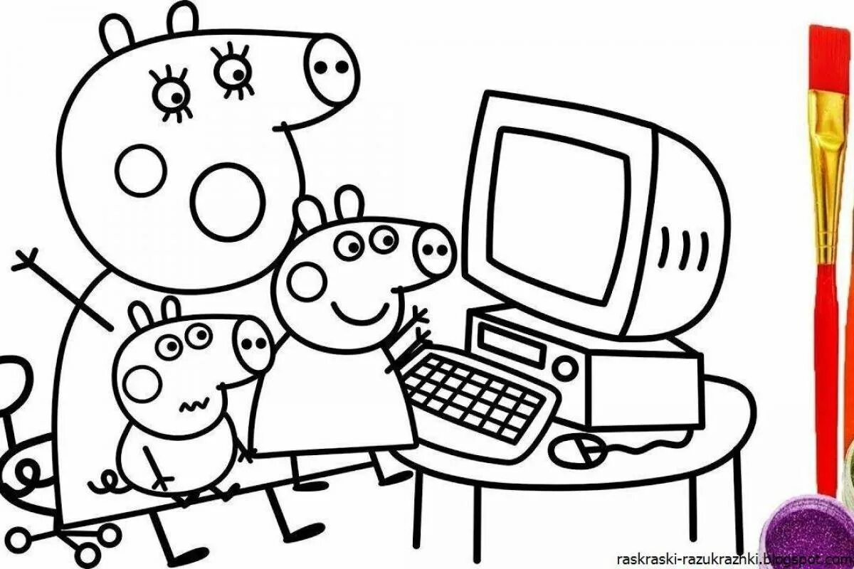 Включи разукрашивать игра. Компьютер раскраска для детей. Рисование на компьютере для детей. Разукрашки для детей на компьютере. Компьютер рисунок.