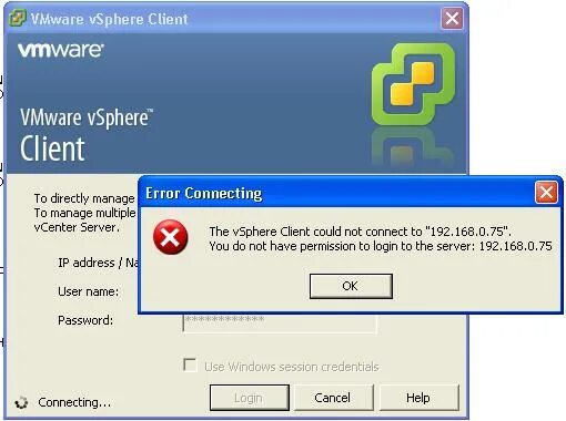 VCENTER логин. Error client. VSPHERE client could not connect. Perrk Network client Error 2. Client error not found