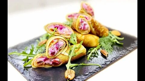 ЛУЧШАЯ Начинка для блинов - Блины со свеклой, семгой и сливочным сыром - YouTube