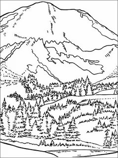 Рисунок равнины и горы