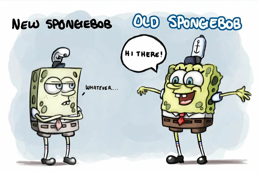 Spongebob vs. Spongebob old vs New.