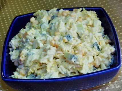Салат с рисом огурец кукуруза