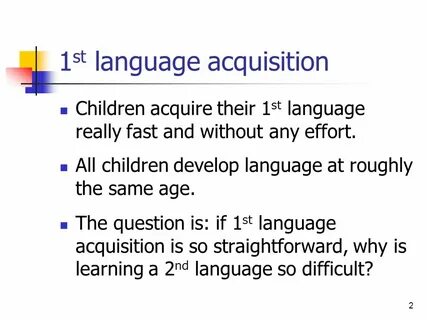 First language