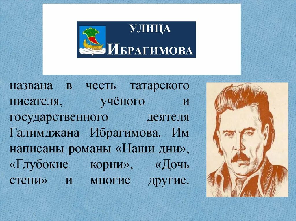 Улицы названные в честь писателей. Галимджан Ибрагимов. Галимджан Ибрагимов писатель. Улица Галимджана Ибрагимова.