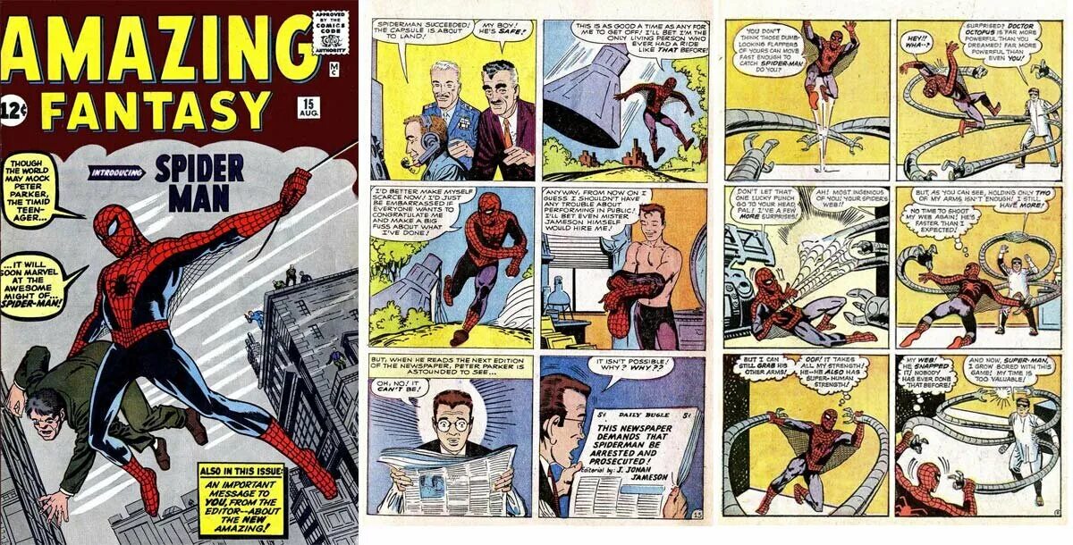 Комиксы выпуски. Первый выпуск человека паука. Человек паук первый комикс 1962. Человек паук комикс оригинал. Самый первый комикс Марвел про человека паука.