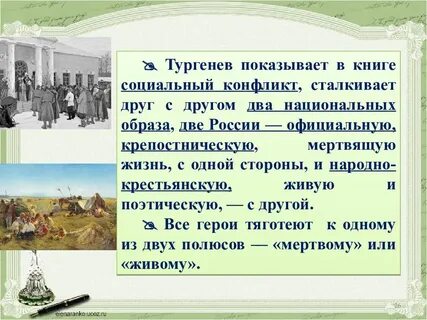 Тургенев приводит