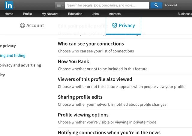Настройки конфиденциальности в  линкедин. Меню конфиденциальность в линкедин. Amd privacy view это