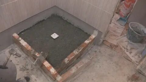 Душевая своими руками из плитки видео
