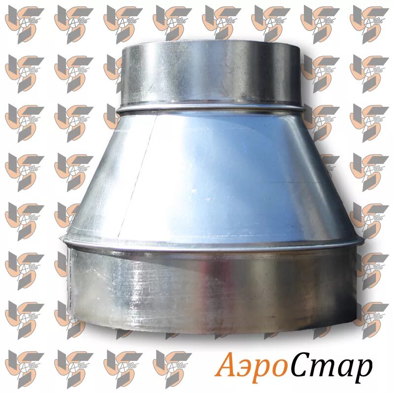 Переход стальной 500х400х8. Ф100 l 3000. Ниппель оц. D315 мм, оц. Переход вентиляционный 160х125.