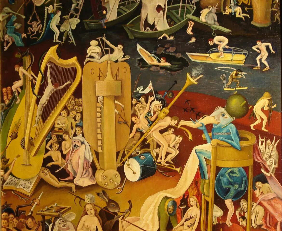 Босх картины ад. Hieronymus Bosch музыкальный ад. Музыкальный ад картина Иеронима Босха. Боско картины