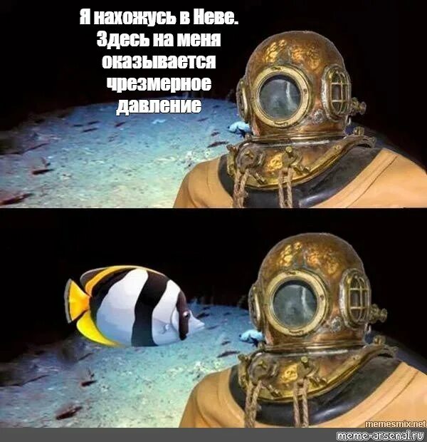 Не тут то было оказывается. На меня оказывается сильнейшее давление. я нахожусь на глубине 300 метров. здесь на меня оказывается сильнейшее давление мем. я на глубине 300 метров здесь на меня оказывается сильнейшее давление.