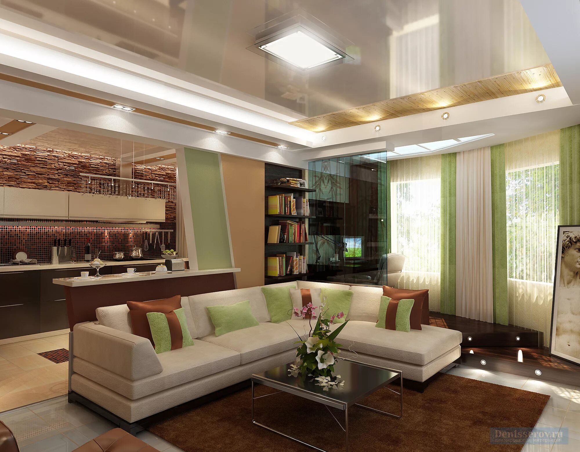 Оформление гостиной в доме серии п55 Living room design with fireplace 18 sq.m. (46 Photos)
