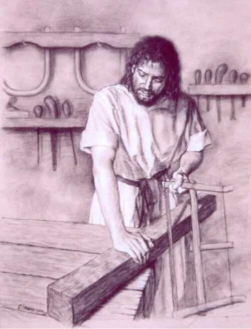 Иосиф христос. Иисус Христос плотник. Иосиф плотник отец Иисуса. Иисус Христос плотник из Назарета. Библейский Иосиф плотник.
