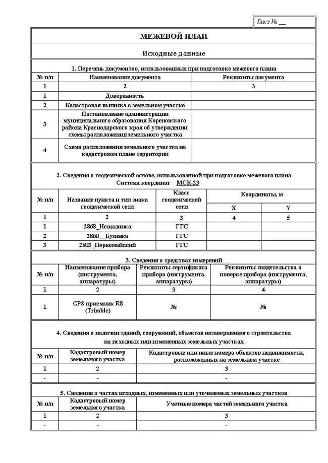 Порядок проведения межевания