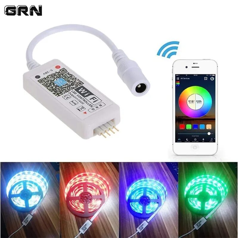 Управление светодиодной лентой с телефона. WIFI led strip Controller DC 5v-24v. Контроллер с пультом RGB Wi-Fi led 5-24v 100w. Мини led контроллер 5v. Led Control для led strip Light.