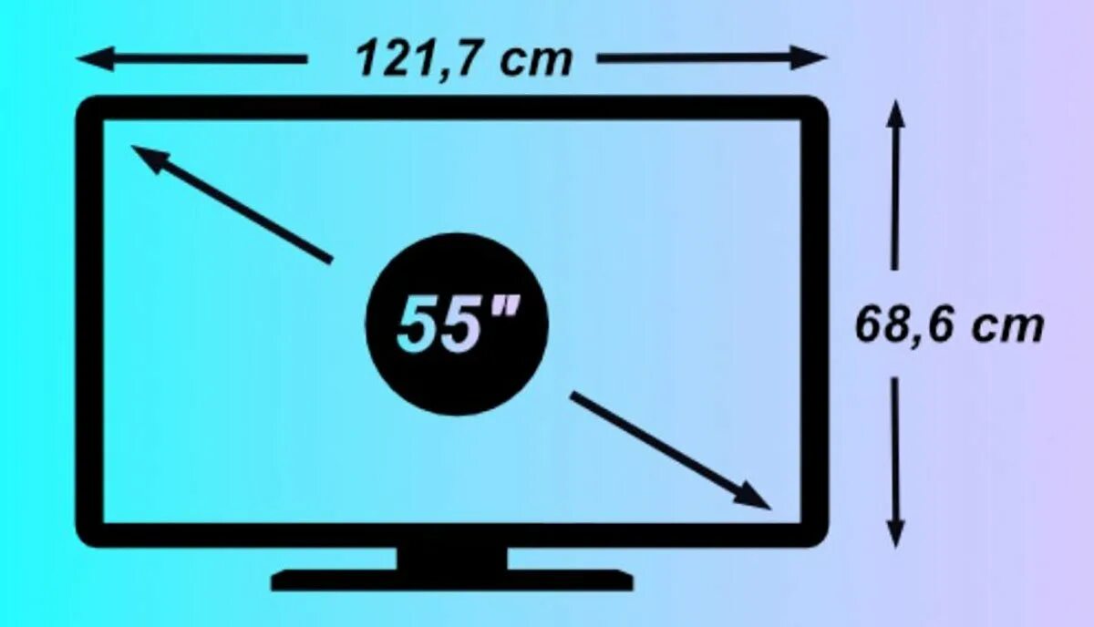 Ширина телевизора 43 дюймов. 43 Дюйма в см телевизор. Размер ТВ dioganal 1300 мм. TV Dimensions SM.