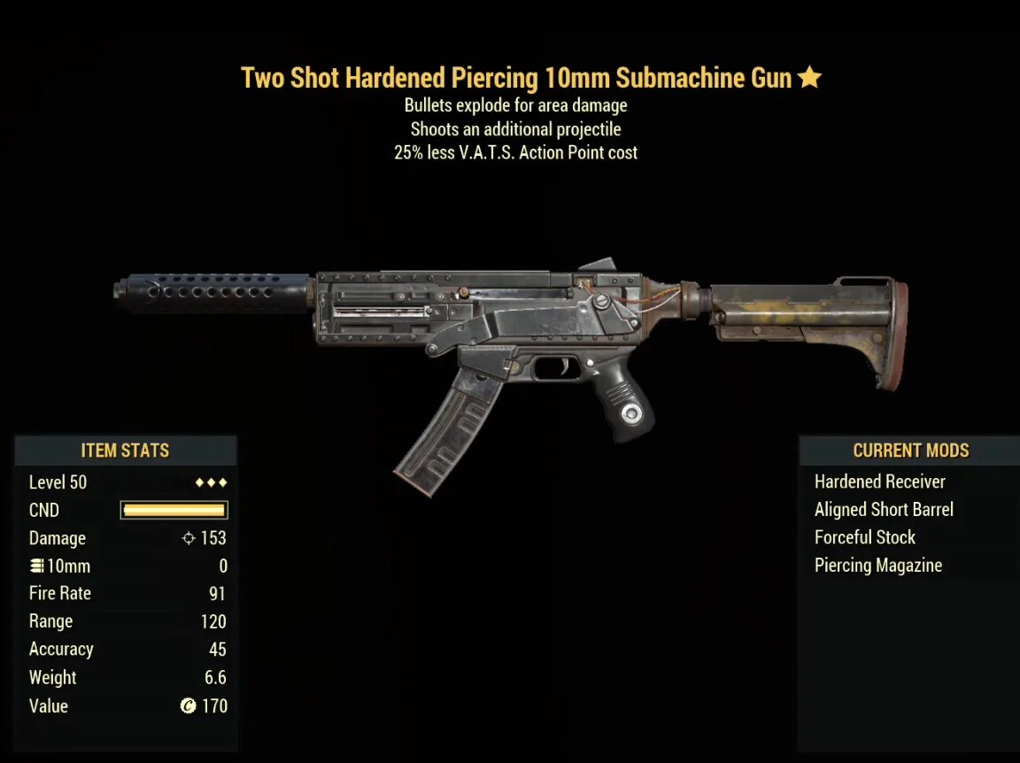 76 10 4. Fallout 4 10 мм Submachine Gun.