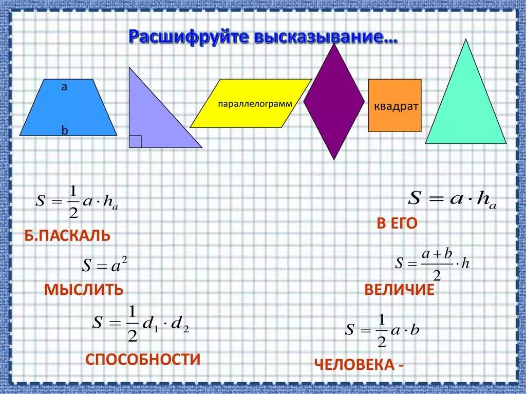 Формулы площадей треугольников параллелограммов трапеции. Формулы площадей четырехугольников 8 класс. Формулы площадей четырехугольников и треугольника. Формулы площади треугольника и параллелограмма. Площадь четырехугольника формула.