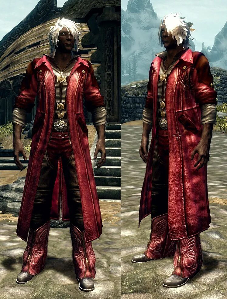 Skyrim броня Данте. Devil my Cry 4 Dante плащ. DMC 4 доспехи. Dante DMC 4 Coat. Моды на dmc 5