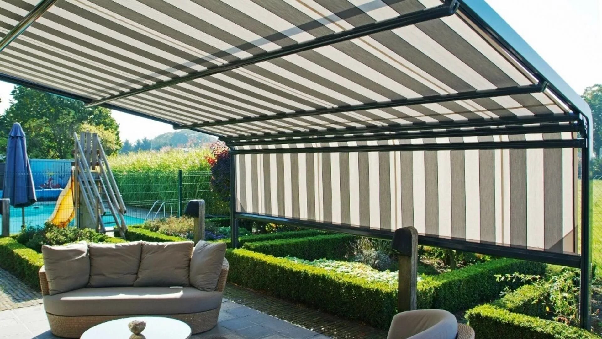 Пергола montblanc lux. Тент парус патио. Пергола с монолитным поликарбонатом. Навес из парусины. Теневой навес пергола.