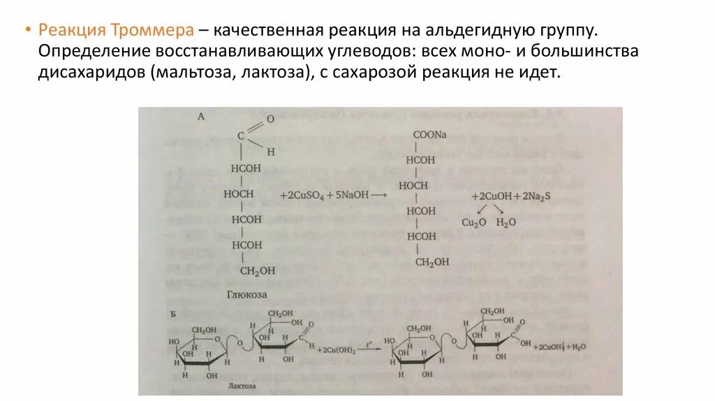 Наличие в глюкозе альдегидной группы. Д-галактоза реакция Троммера. Реакция Троммера с галактозой. Реакция Троммера на углеводы. Проба Троммера на глюкозу реакция.