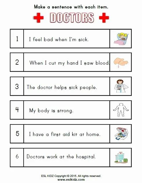 Medical English Worksheets. Doctor Worksheet. Doctor Worksheet for children. At the Doctor's Worksheets.