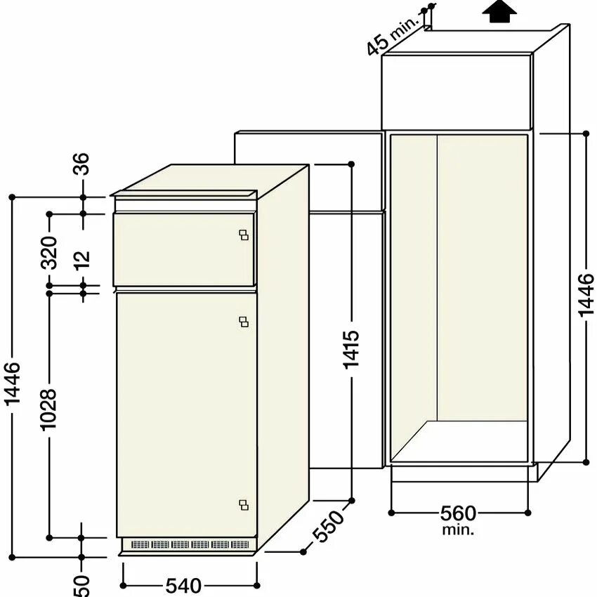 Высота встраиваемого холодильника. Встраиваемый холодильник Hotpoint-Ariston bd 2422. Hotpoint-Ariston bd 2422 схема встраивания. Холодильник Аристон bd 2422/ha Хотпоинт встраиваемый. Hotpoint-Ariston bd 2421.