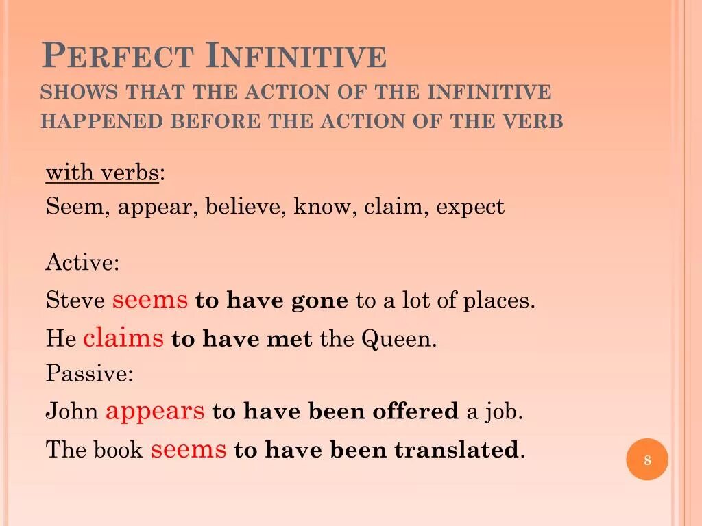 Инфинитив (the Infinitive). Перфектный инфинитив. Bare Infinitive в английском. Perfect Infinitive в английском. Appear to like