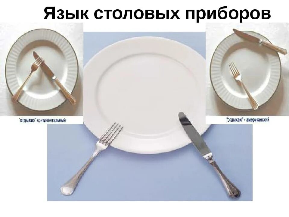 Допускается ли использование одноразовых столовых приборов. Расположение столовых приборов на тарелке. тарелка с приборами. столовый этикет приборы на тарелке. символы столовыми приборами.