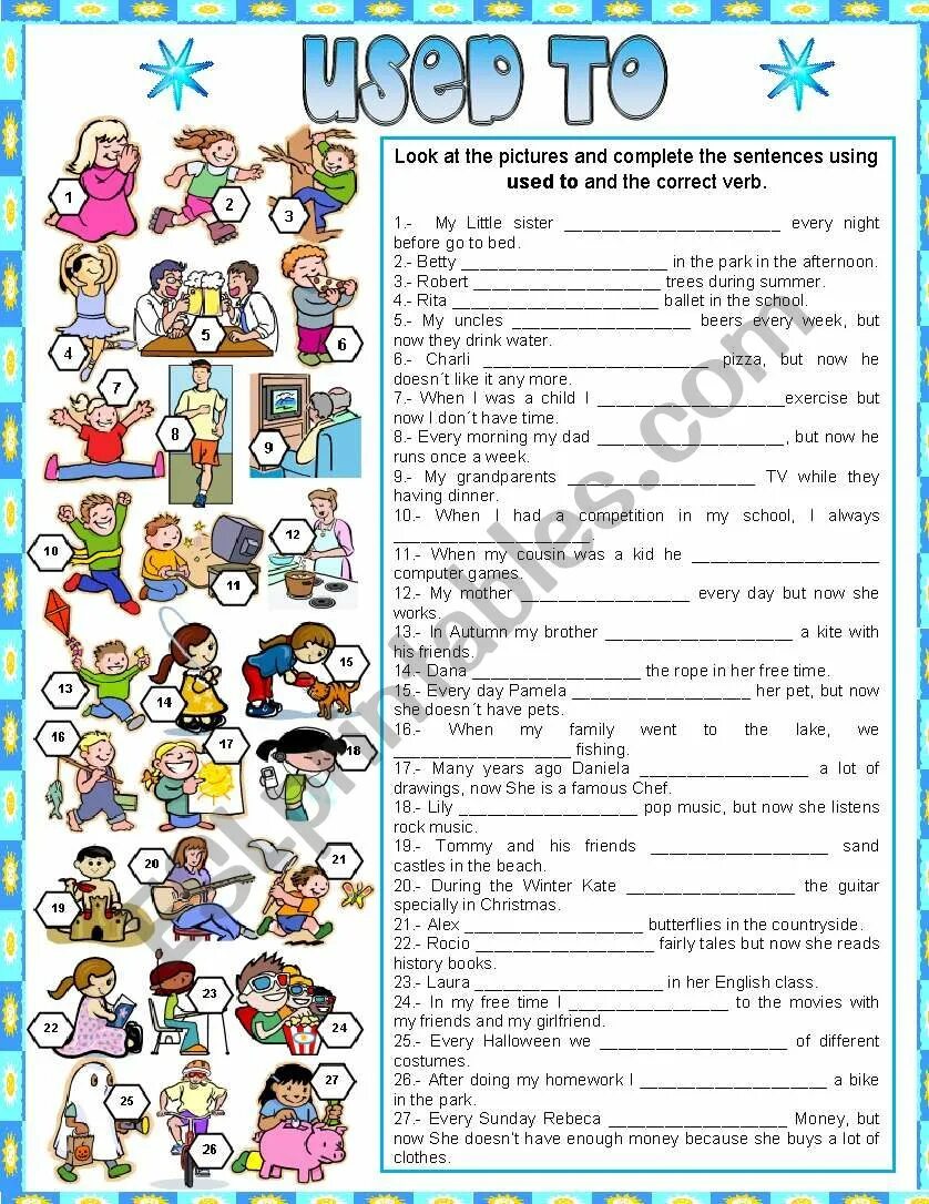 I didn t used to. Use to и used to worksheets. used to упражнения. задания на used to. used to упражнения 7 класс.