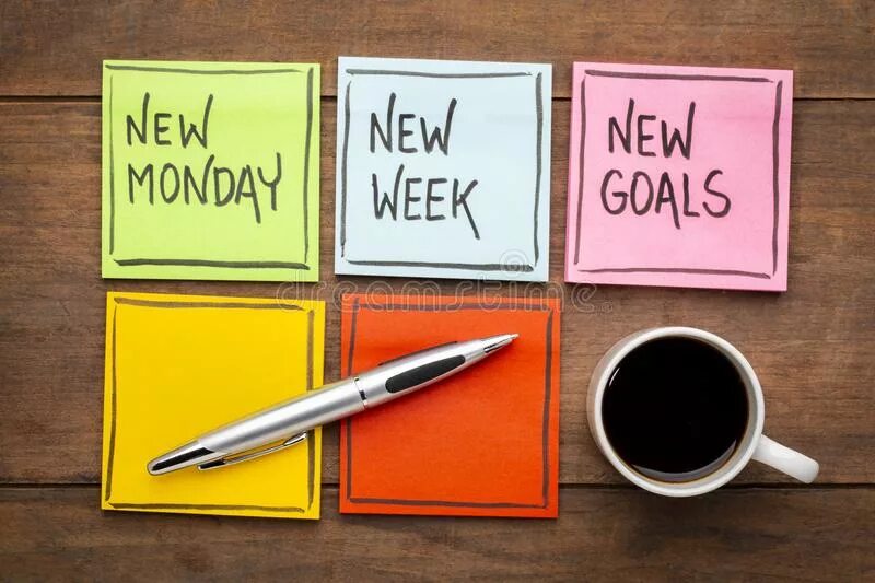 New week new beginning. New week new goals. monday. monday week. monday is new beginning.