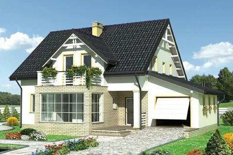 Проекты домов с мансардой 120 кв