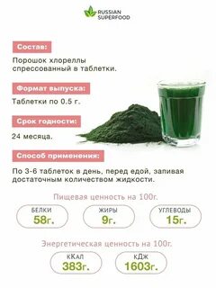 Хлорелла инструкция