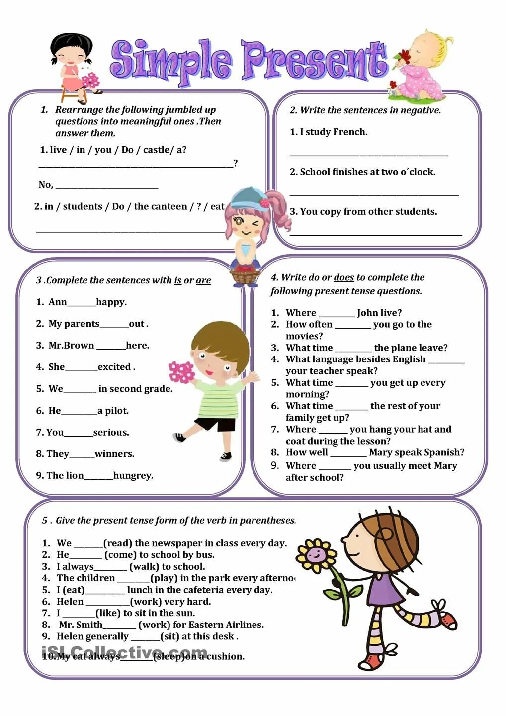 Present simple Grammar for Kids. Present simple для детей Worksheets. Английский present simple Worksheet. English Worksheets present simple. In the afternoon present simple