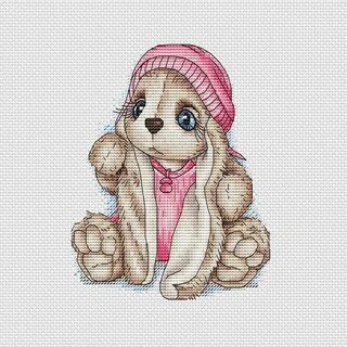 Зайчик вышивка
