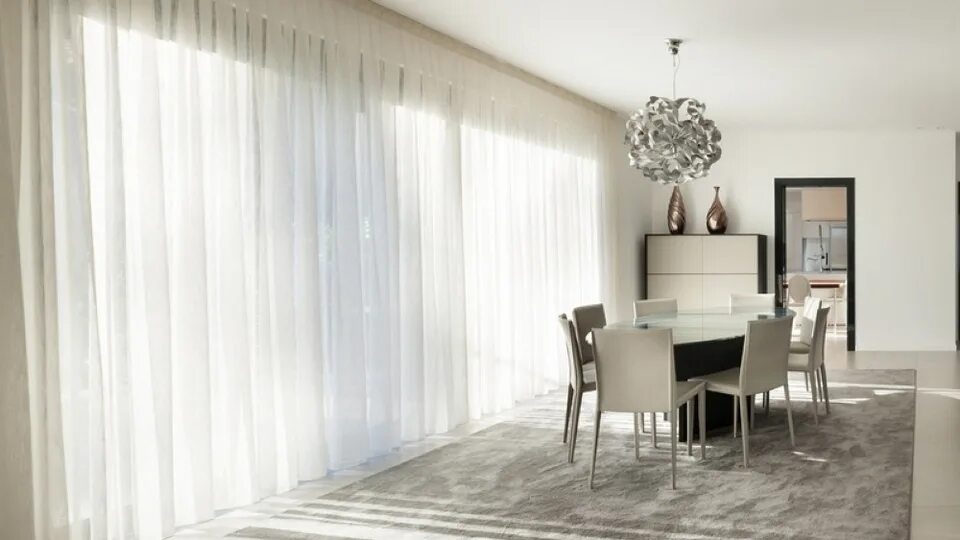 Relaxed pencil pleat curtains with rod and rings in Dakota - Flax @zepelfabrics 