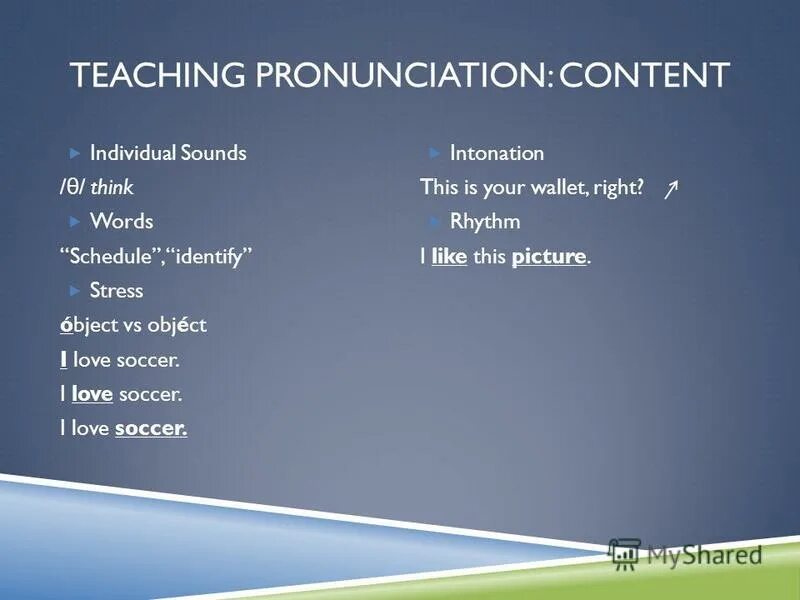 Teaching english pronunciation