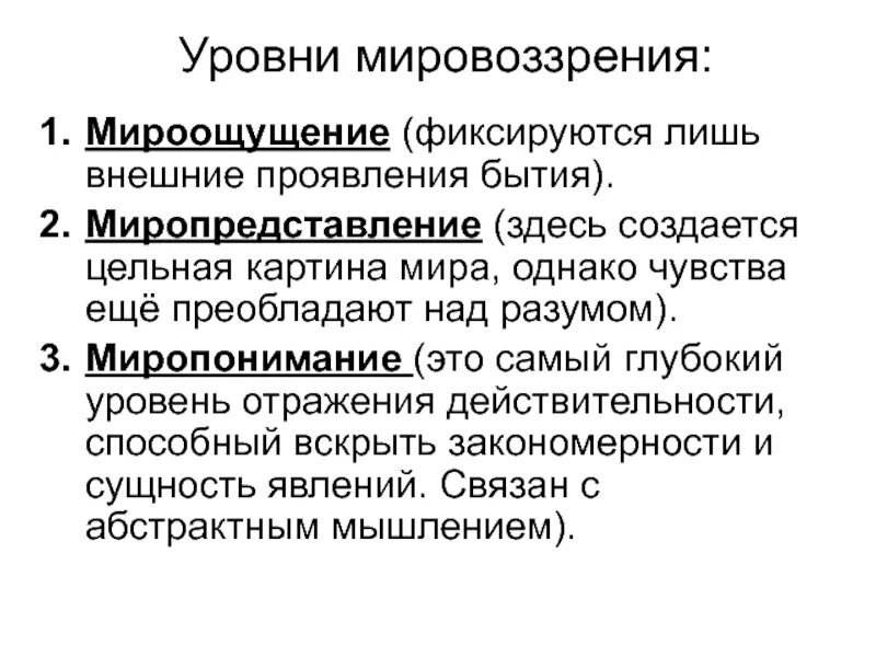 Уровни отражения. Уровни отражения