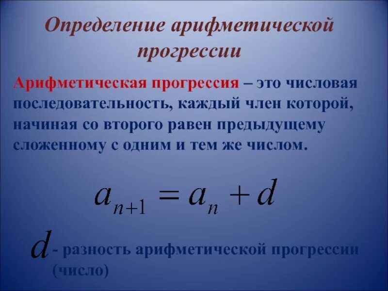 Арифметическая прогрессия n целое число. Арифметическая прогрессия 9 класс. природная прогрессия.