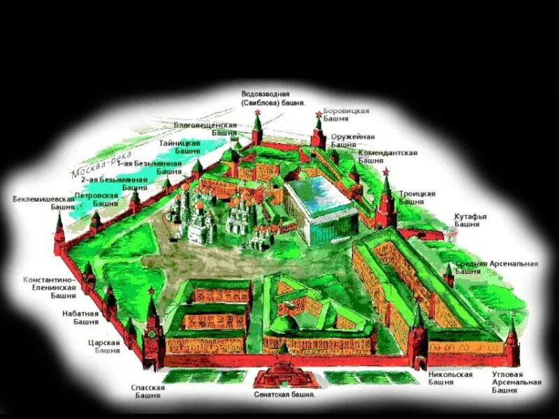 Башни кремля названия по порядку. Соборы московского кремля карта. схема территории кремля в москве. башни московского кремля карта. схема московского кремля при иване 3.