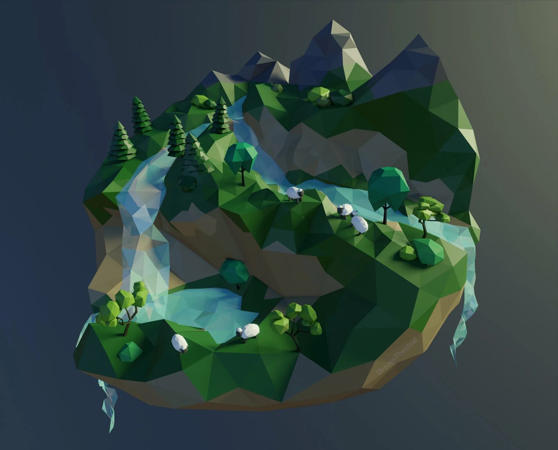 Лоу Поли. Стиль Low Poly 3d. Low Poly остров. Лоу Поли 3d Египет.