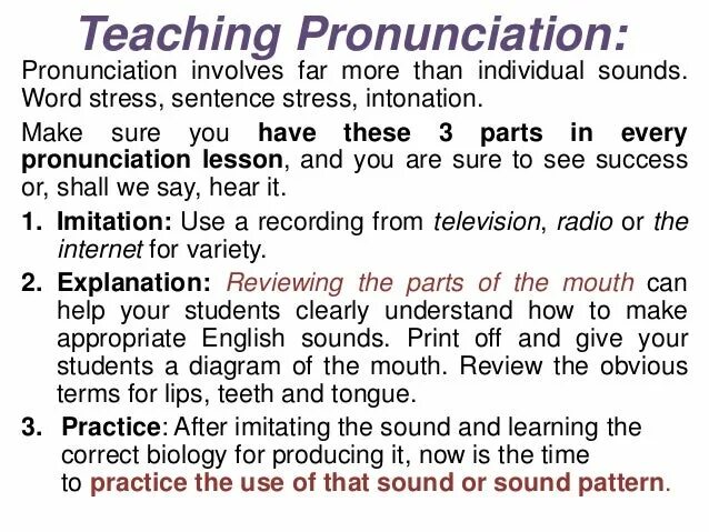 Teaching pronunciation presentation. Techniques of teaching pronunciation. Teaching english pronunciation. Pronunciation ppt. Teaching english pronunciation.