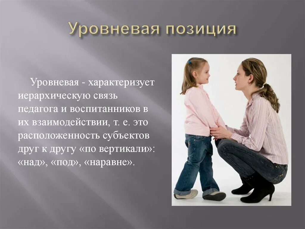 Позиция общения родителя