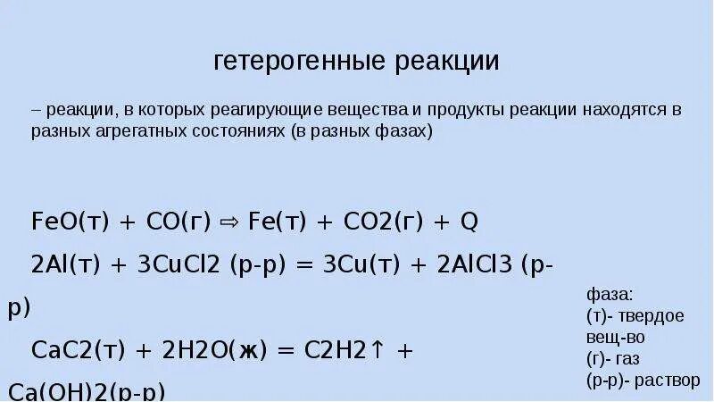 Химические реакции. по фазовому составу - презентация, доклад, проект скачать