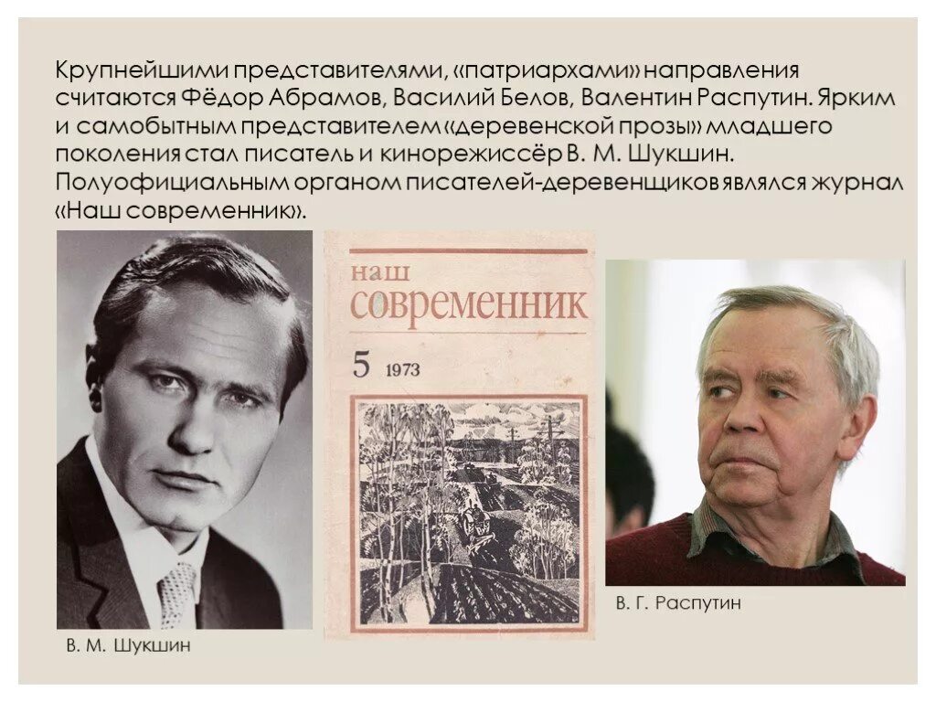 Деревенская проза xx века. Распутин, Залыгин, Шукшин, Можаев.. Абрамов представитель деревенской прозы.