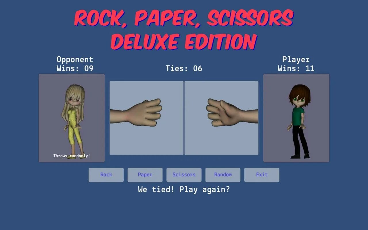 Paper rock strip her simulation