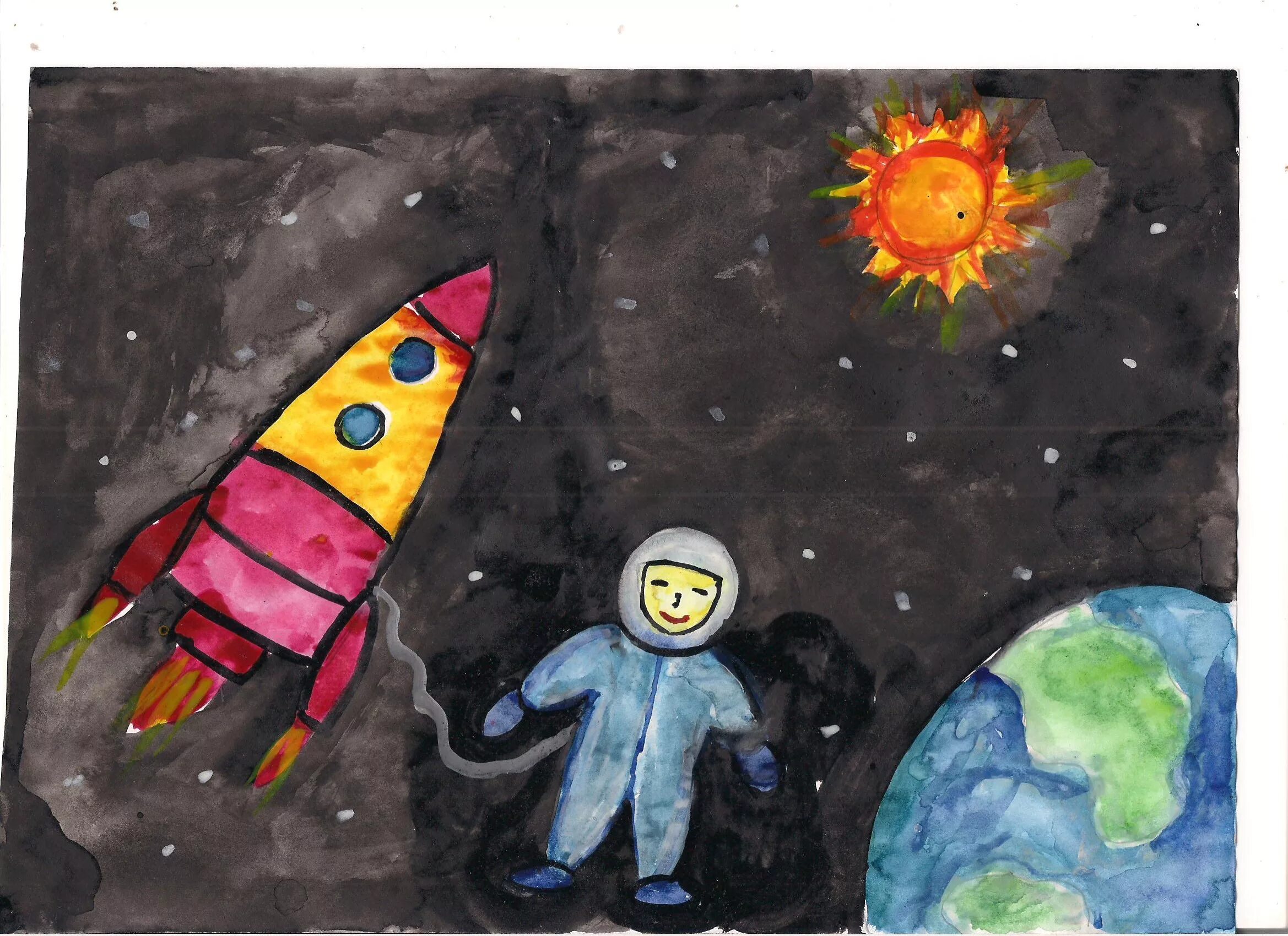 Рисунок на тему космос. Детские рисунки на тему космос. Вселенная глазами детей. Рисунки на тему космос для детей. Рисуем космос с детьми 6 7 лет