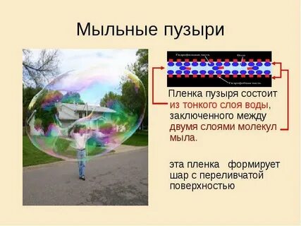 Какая толщина мыльного пузыря