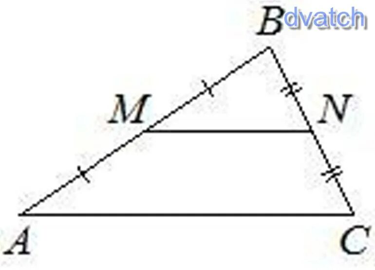 Точки m и n являются серединами сторон ab и BC треугольника ABC сторона. Точки m и n являются серединами сторон ab и BC треугольника ABC сторона ab. Точки m и n являются серединами сторон ab. Точка m и n середины сторон ab и BC треугольника ABC.