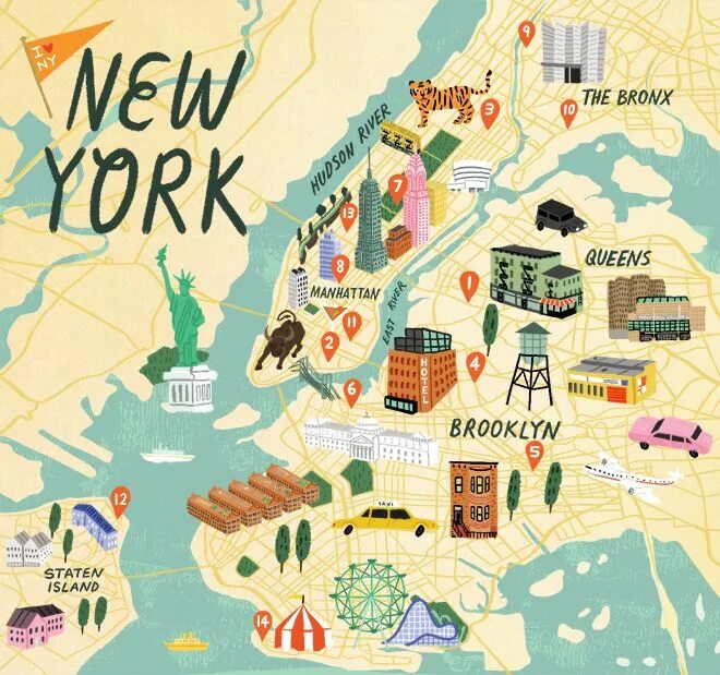 New York Map. New York City Map. New York Map for Kids. Parts of New York. Карты тейлор